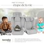 Voir la diapositive 4 : tectake Siège auto norme i-size et base isofix avec protection contre les chocs latéraux gris clair