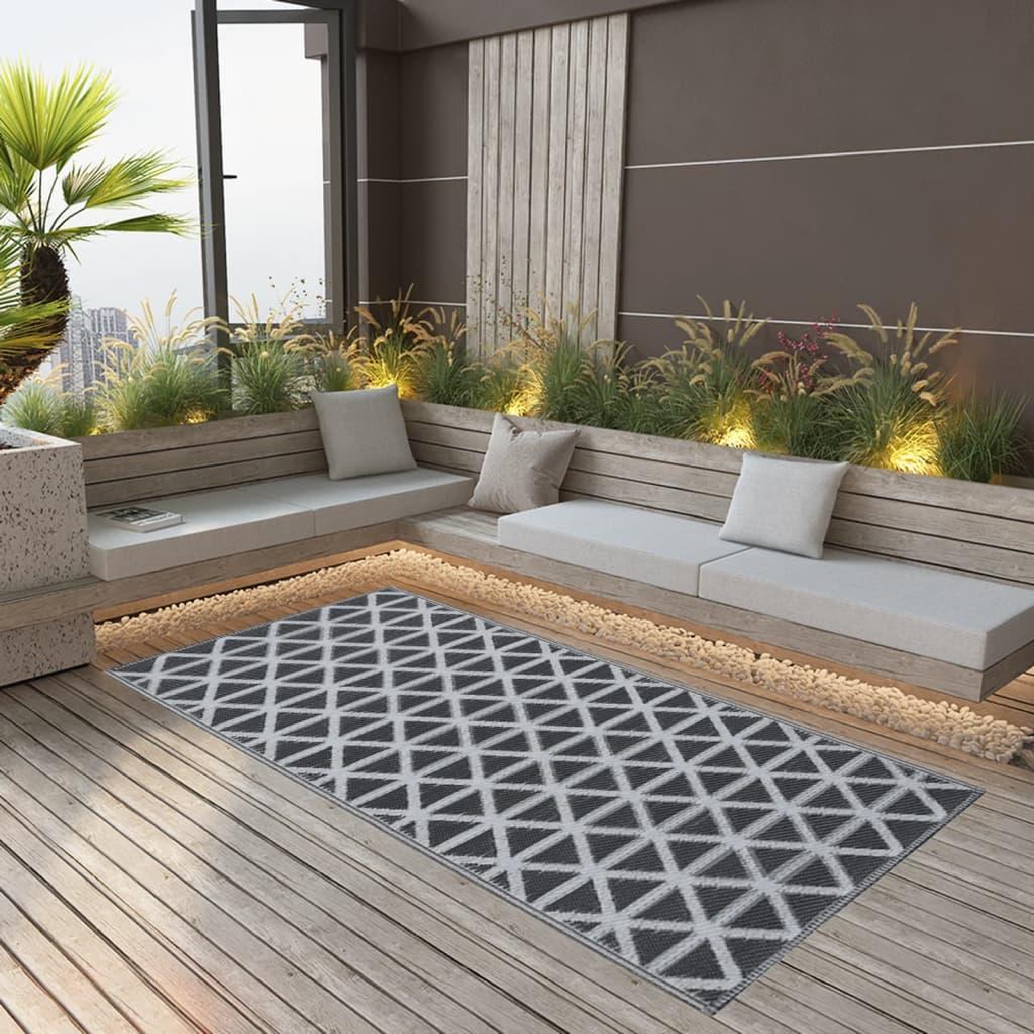 Voir la diapositive 1 : VIDAXL Tapis d'exterieur ARAKIL Noir 160x230 cm PP