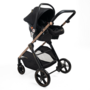 Voir la diapositive 3 : BEBELISSIMO Poussette combinée trio 3 en 1 - siège auto 0+ IRIS – nacelle – base Isofix - jambe de force – jusqu'à 22kg  - noir