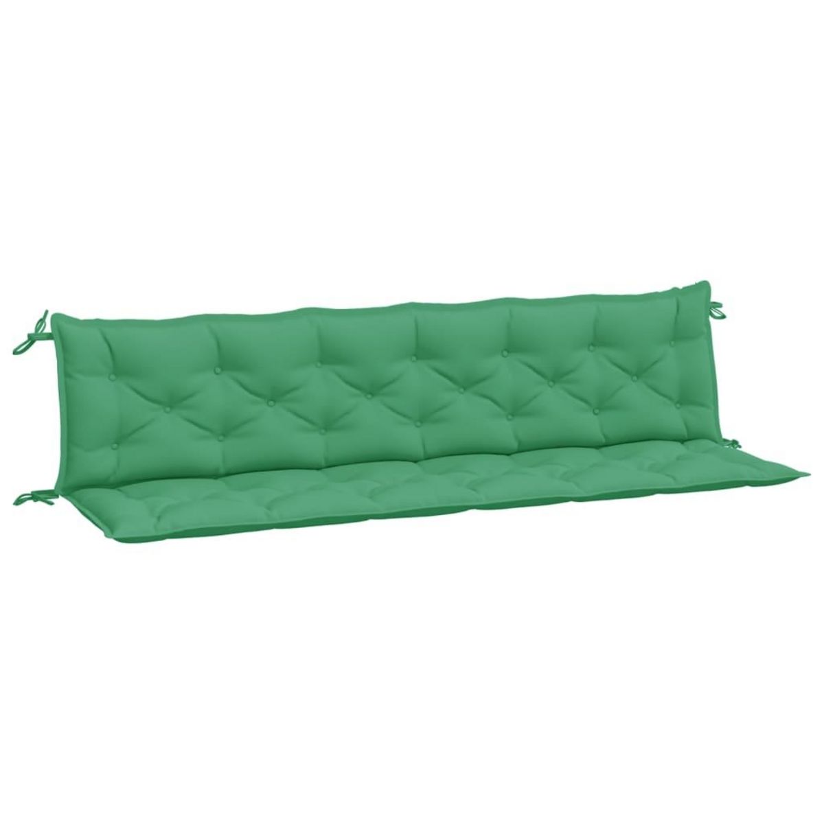 VIDAXL Coussins de banc jardin lot de 2 vert 200x50x7 cm tissu Oxford