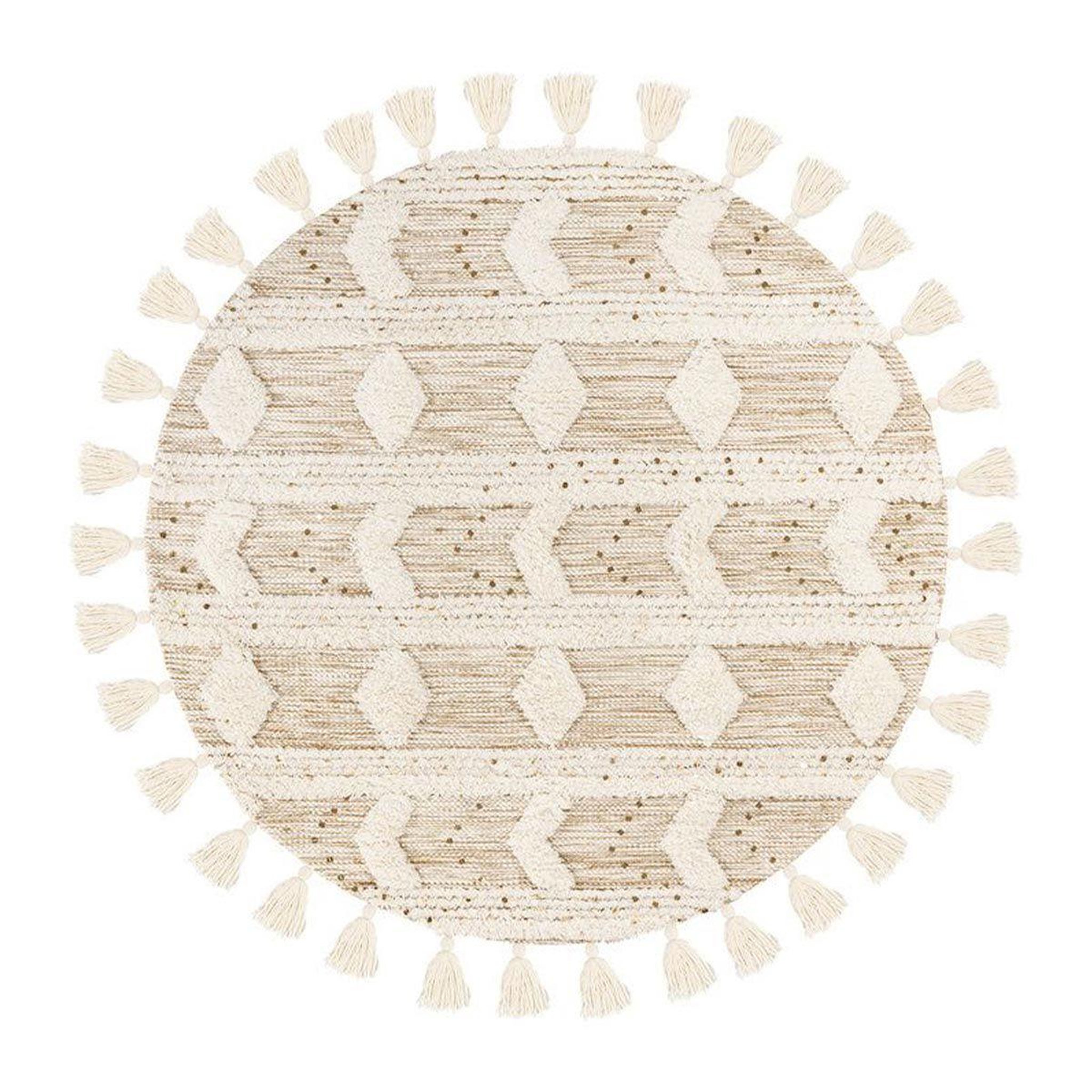 Paris Prix Tapis bohème tissé à la main  bohist  160cm crème & kaki