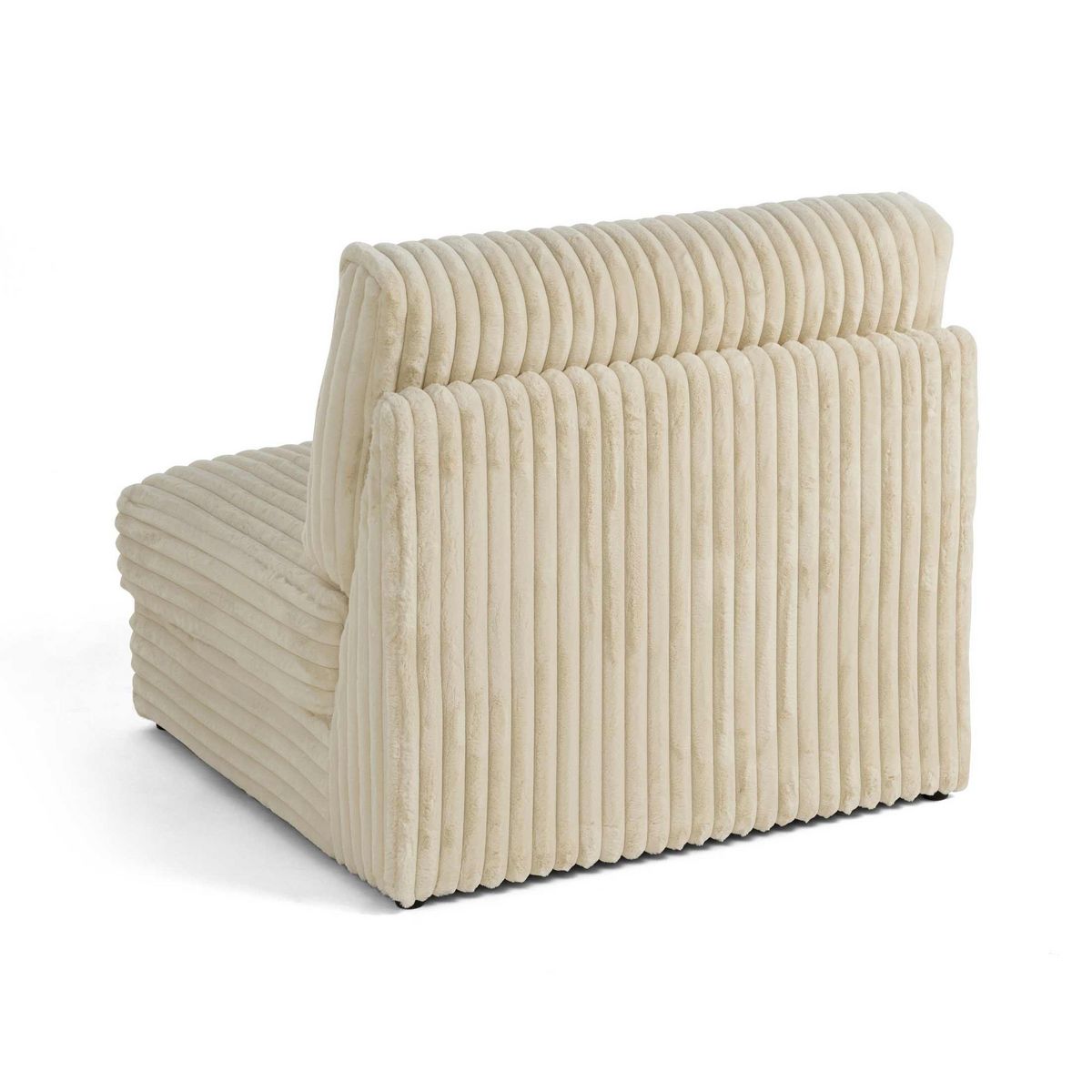 LISA DESIGN Jasper - module d'assise - en fausse fourrure côtelée