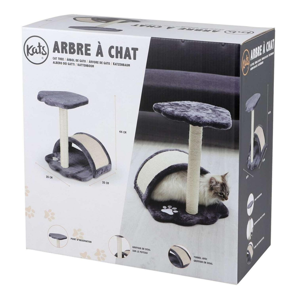 TOILINUX Arbre à chat Oscar - Gris anthracite