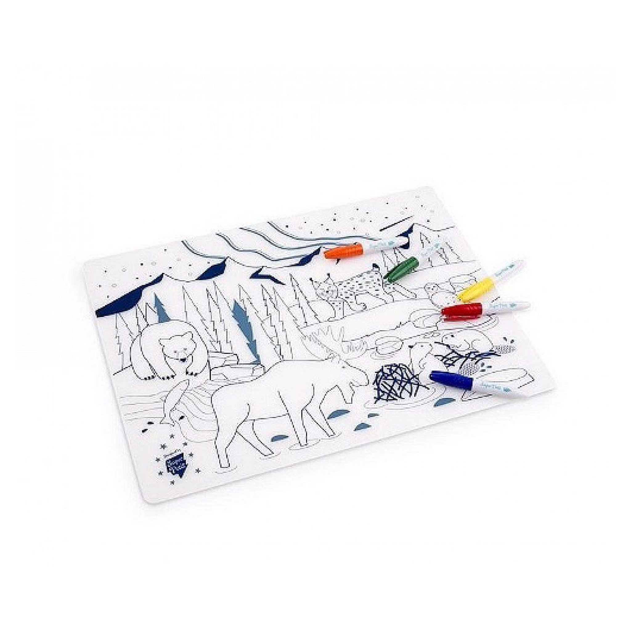 Voir la diapositive 2 : SUPER PETIT Kit set silicone et 5 feutres wildlife boreal