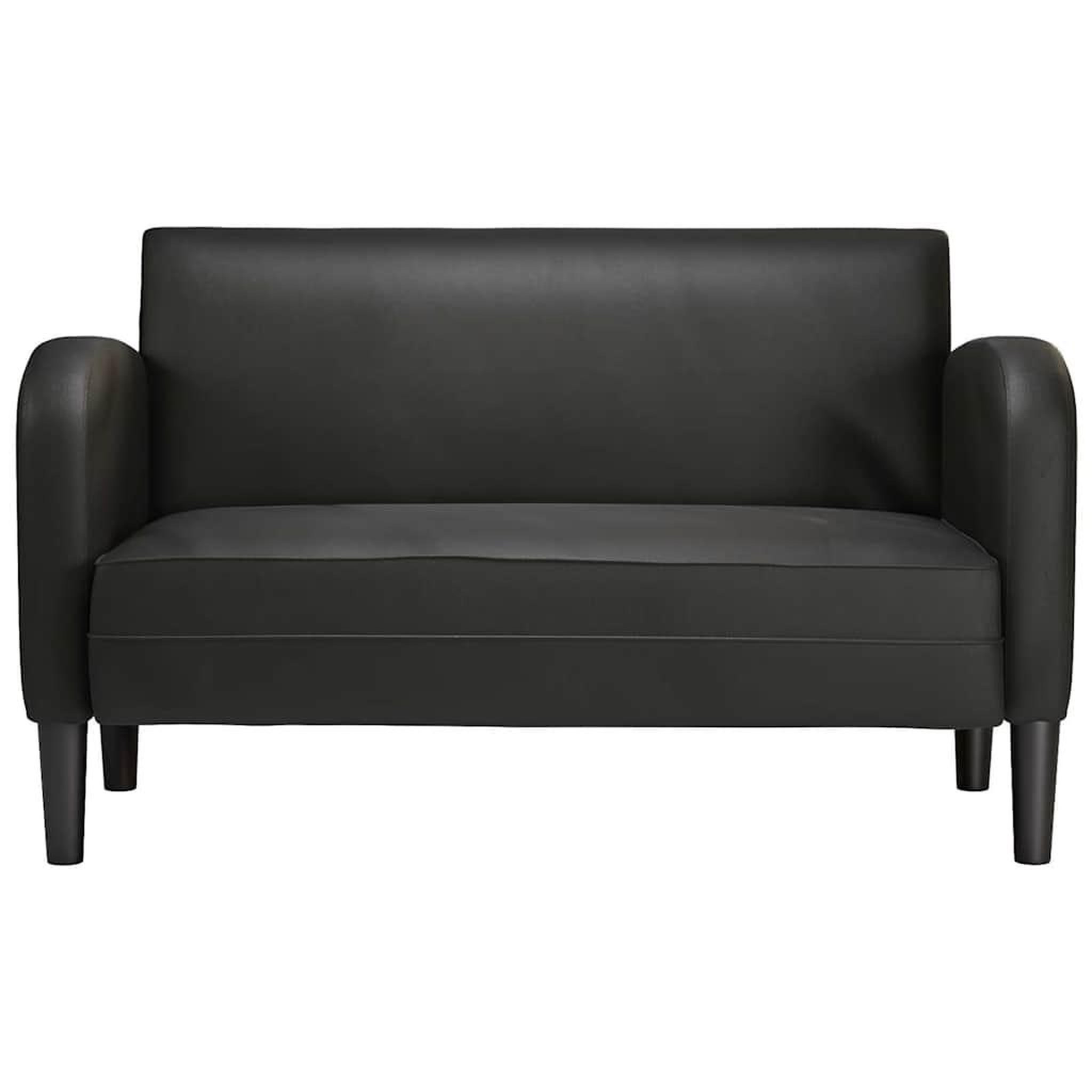 Voir la diapositive 3 : VIDAXL Canape causeuse noir 110 cm similicuir