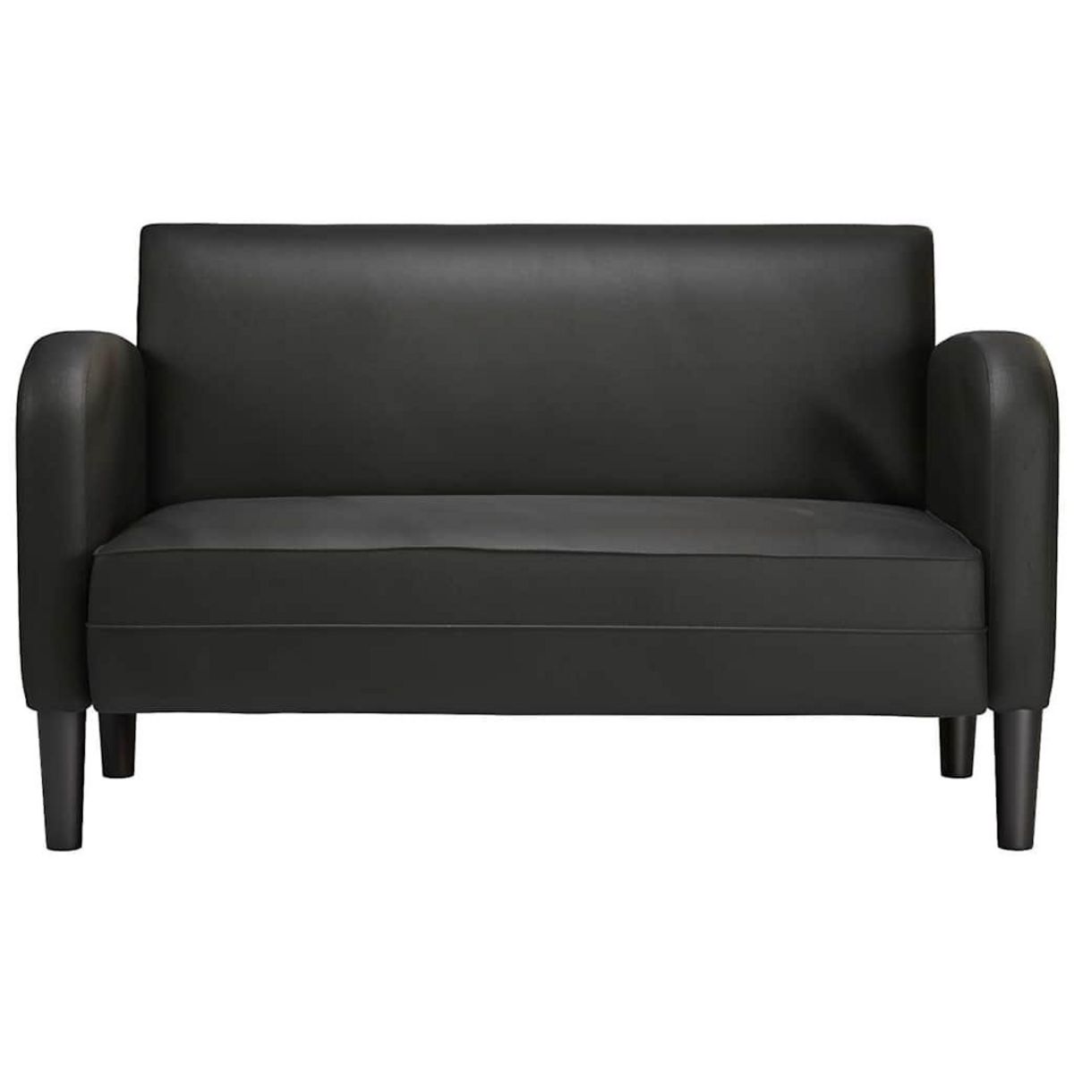 VIDAXL Canape causeuse noir 110 cm similicuir