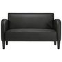 Voir la diapositive 3 : VIDAXL Canape causeuse noir 110 cm similicuir