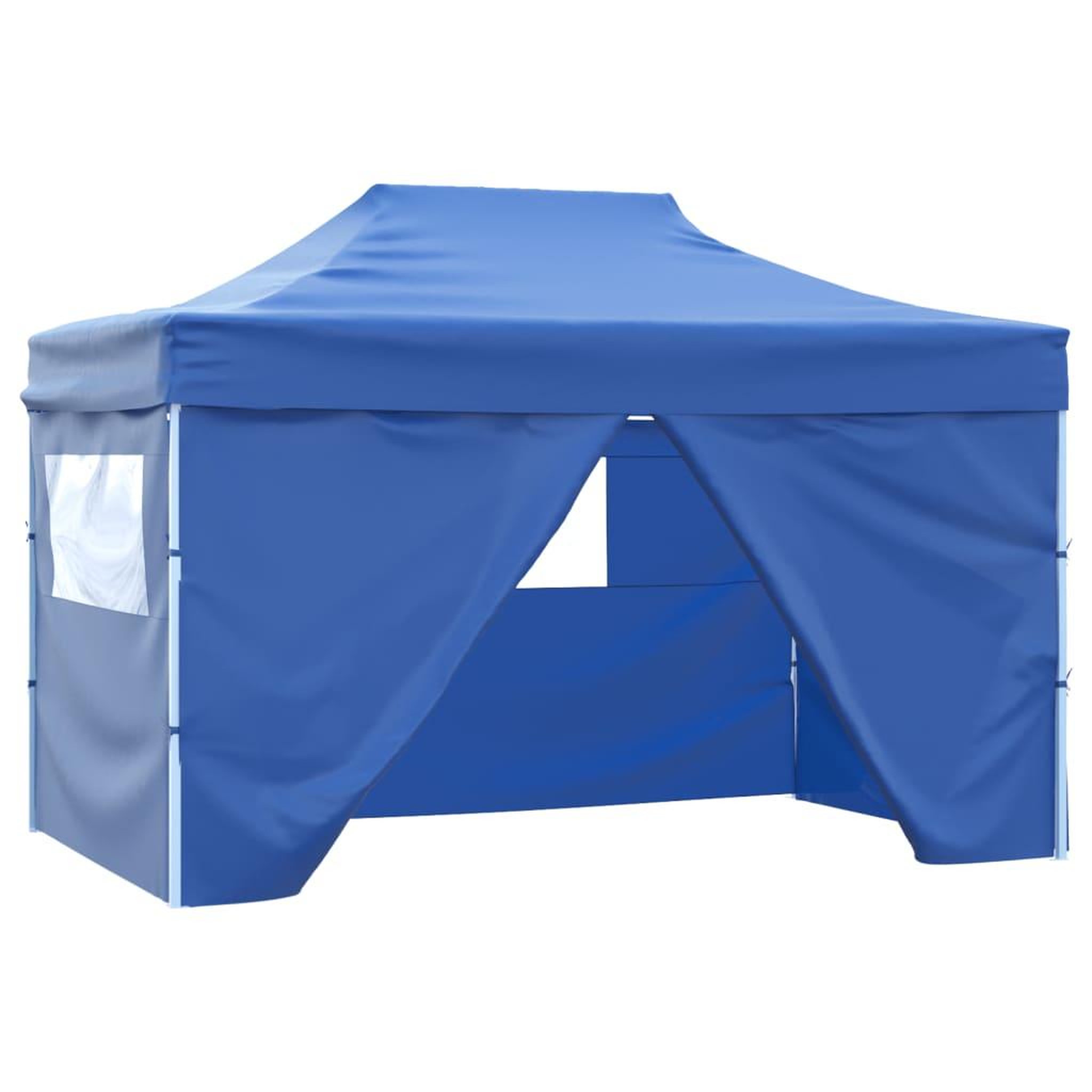 Voir la diapositive 1 : VIDAXL Tente pliable avec 4 parois laterales 3 x 4,5 m Bleu