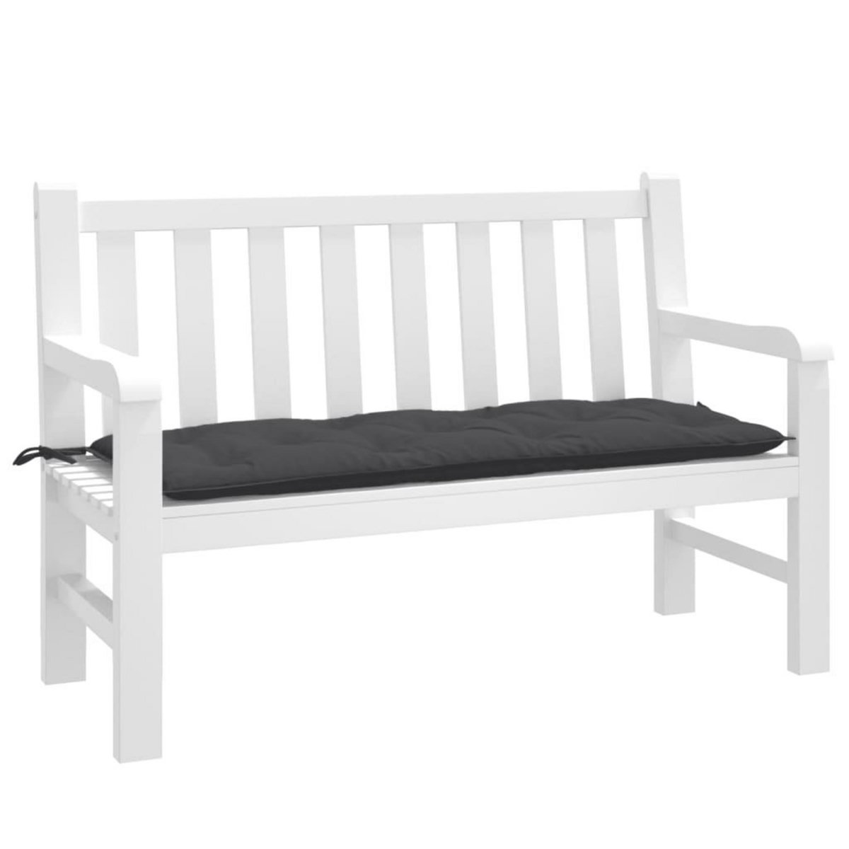 VIDAXL Coussin de banc de jardin anthracite melange 120x50x7 cm tissu