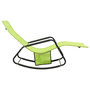 Voir la diapositive 4 : VIDAXL Chaise longue acier et textilene vert