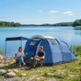 Voir la diapositive 6 : OUTSUNNY Tente de camping tunnel 4 pers. imperméable 3000mm chambre séjour auvent