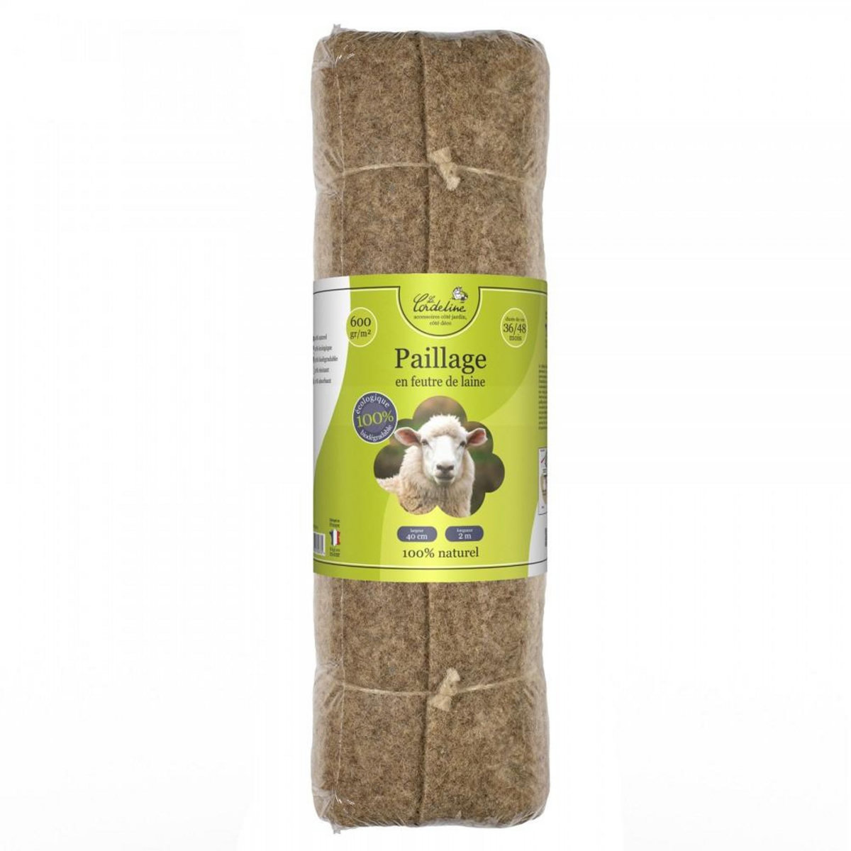 CENTRALE BRICO Feutre de paillage, 600 g/m², 2x0.4 m