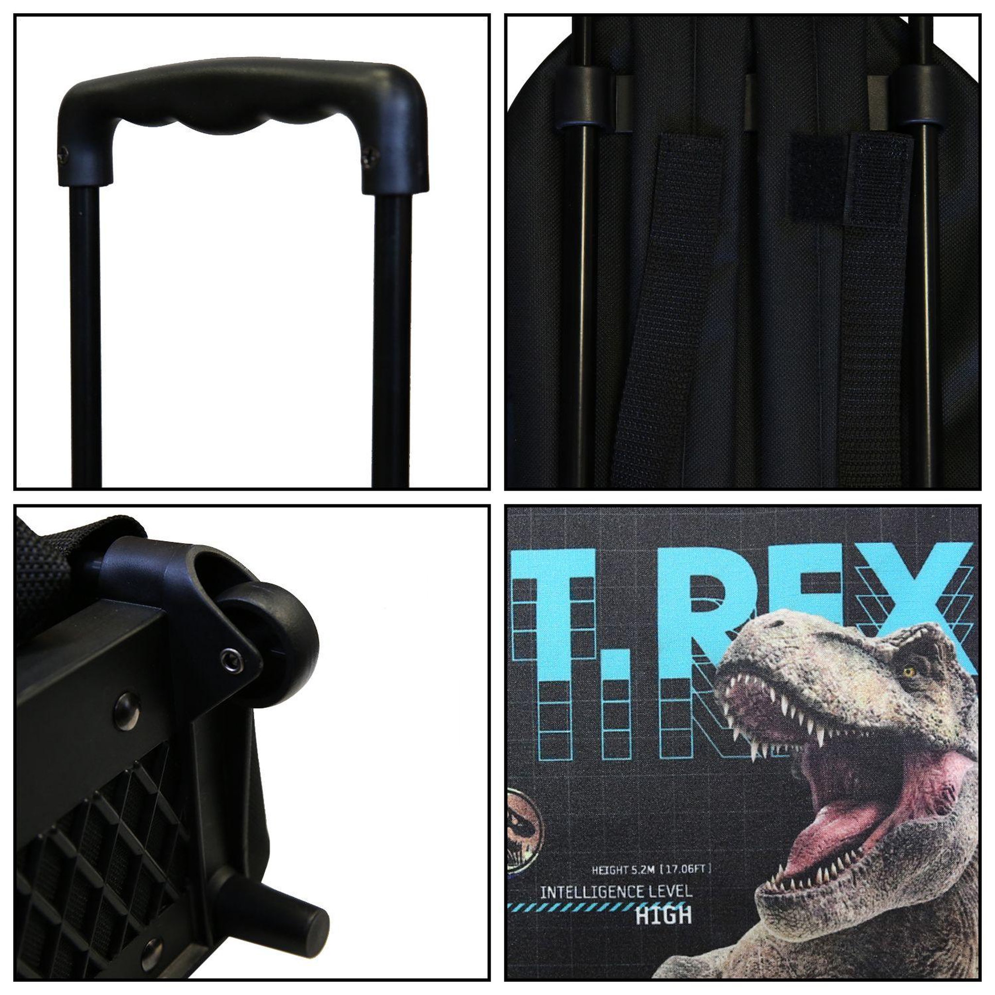 Voir la diapositive 6 : Bagtrotter BAGTROTTER Sac à dos à roulettes 31 cm maternelle Jurassic World Noir T-Rex