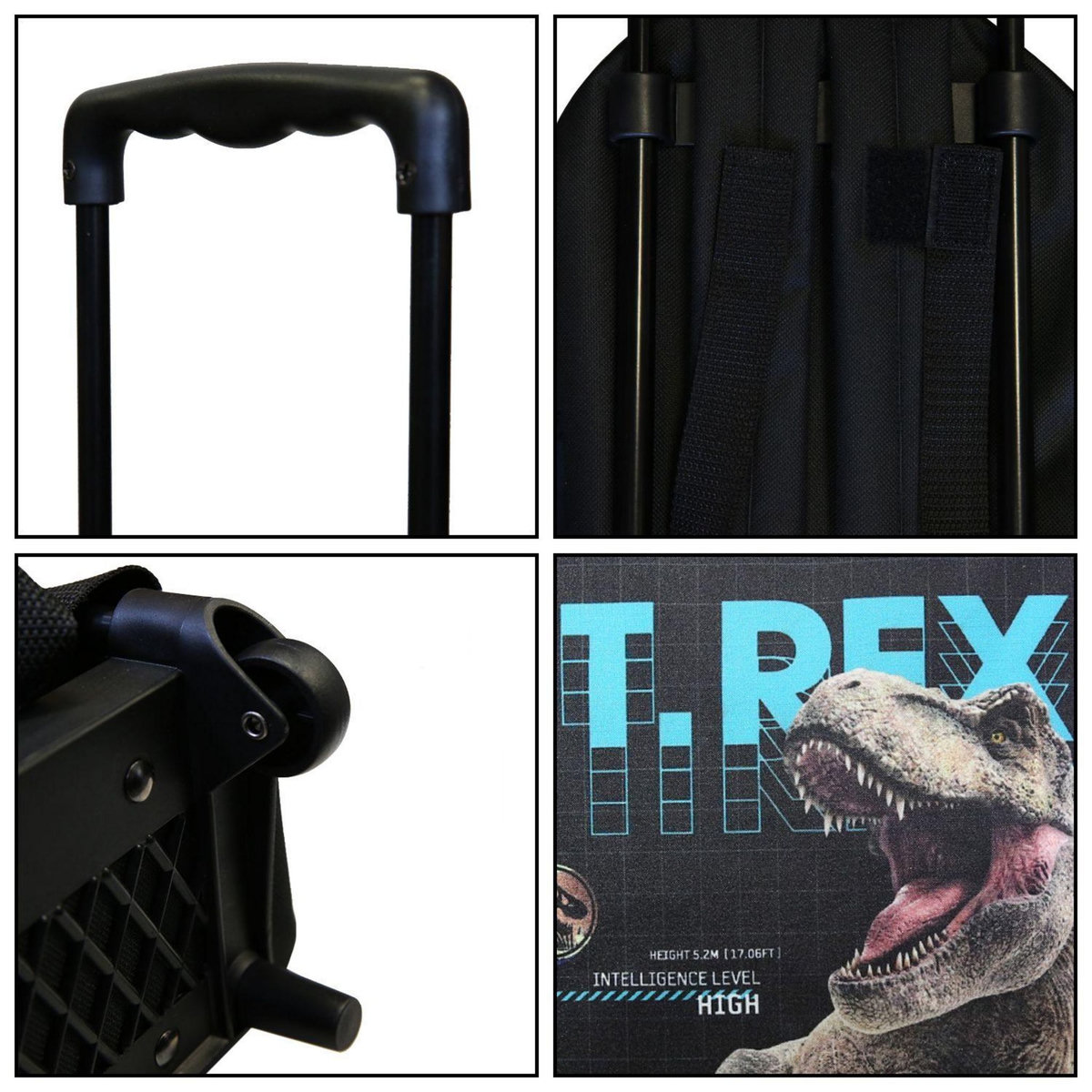 Bagtrotter BAGTROTTER Sac à dos à roulettes 31 cm maternelle Jurassic World Noir T-Rex