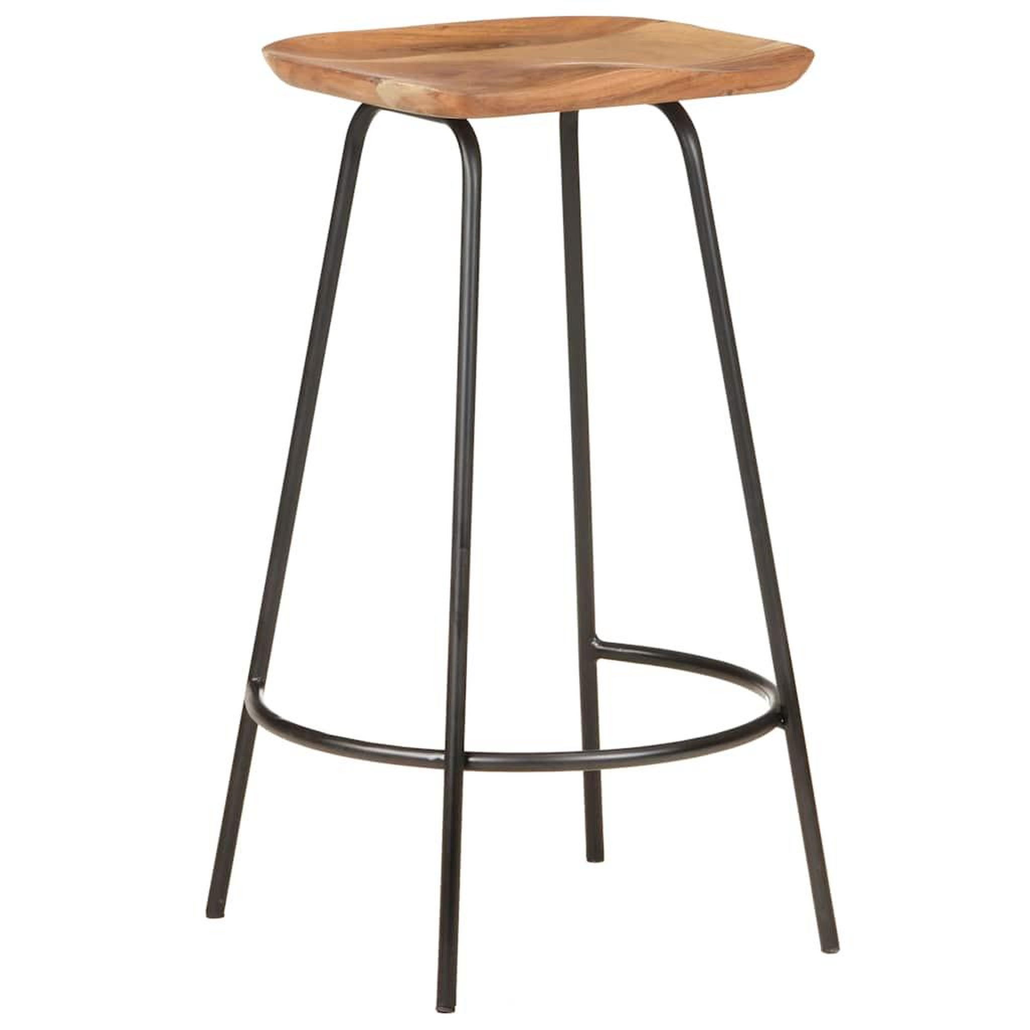Voir la diapositive 2 : VIDAXL Tabourets de bar lot de 2 bois d'acacia solide