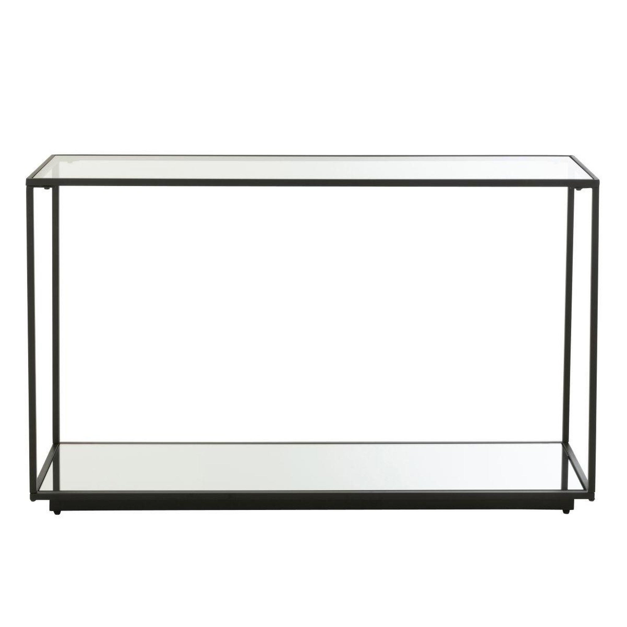 Voir la diapositive 2 : J-LINE Console en verre  lorie  132cm noir