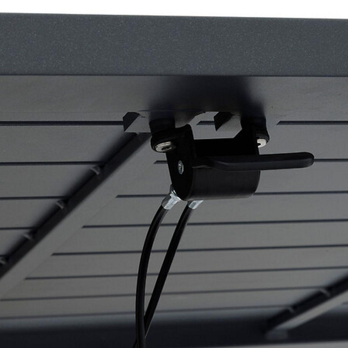 HESPERIDE Table de jardin relevable rectangulaire en aluminium SALIMIA - Gris graphite