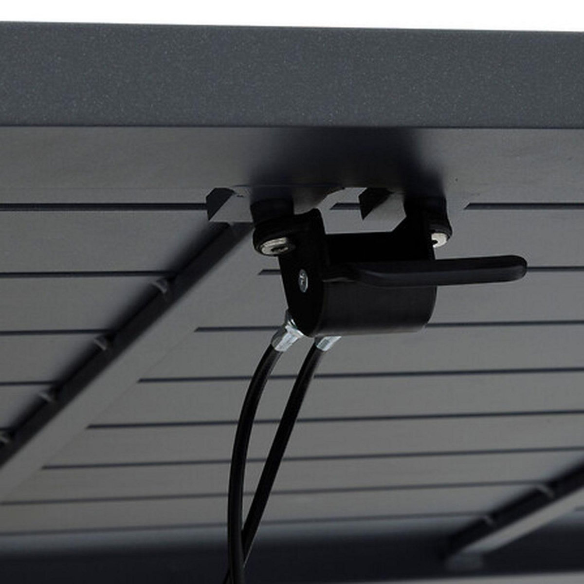 HESPERIDE Table de jardin relevable rectangulaire en aluminium SALIMIA - Gris graphite