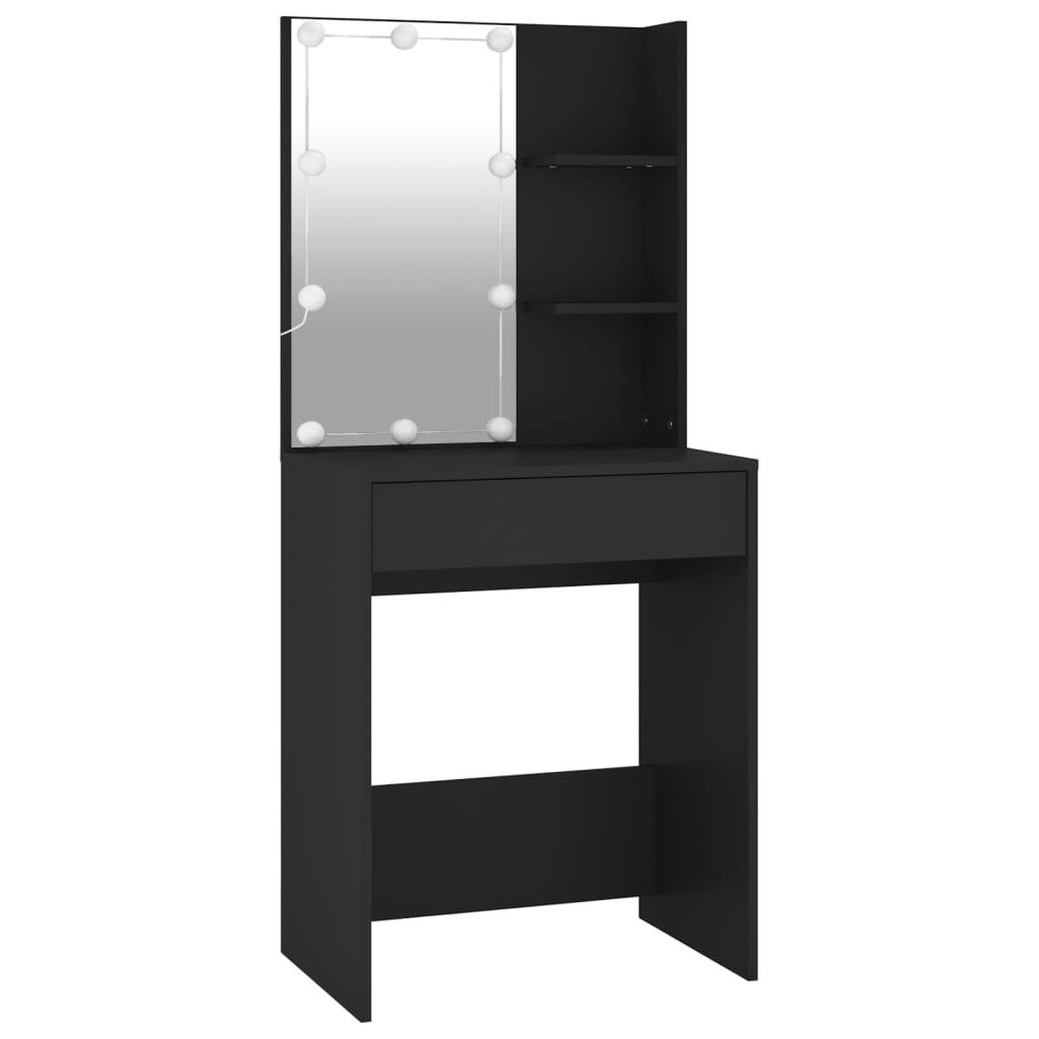 Voir la diapositive 3 : VIDAXL Coiffeuse avec LED Noir 60x40x140 cm
