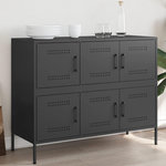 VIDAXL Buffet noir 100,5x39x79 cm acier