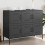 Voir la diapositive 1 : VIDAXL Buffet noir 100,5x39x79 cm acier