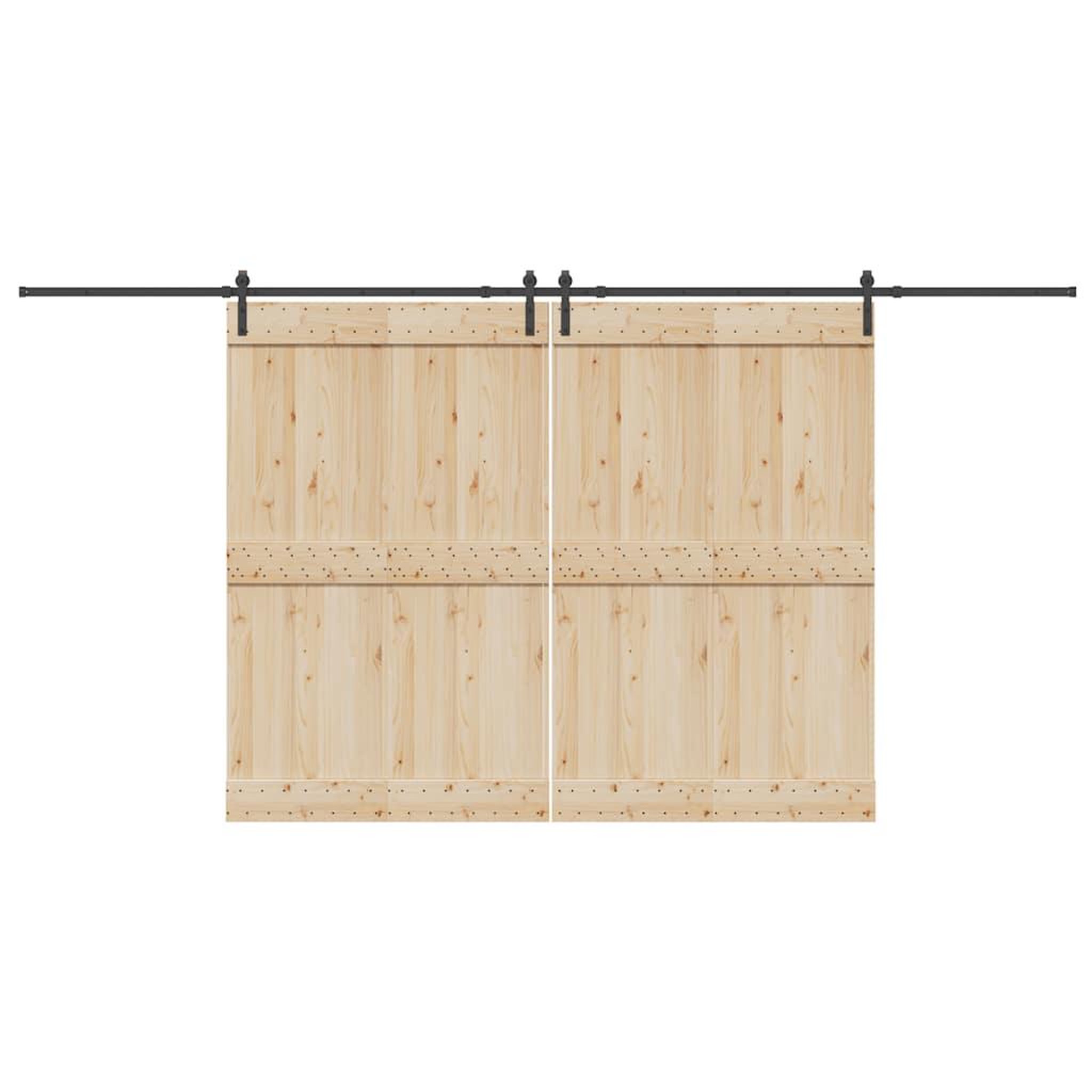 VIDAXL Kit de quincaillerie de porte coulissante 427 cm acier noir