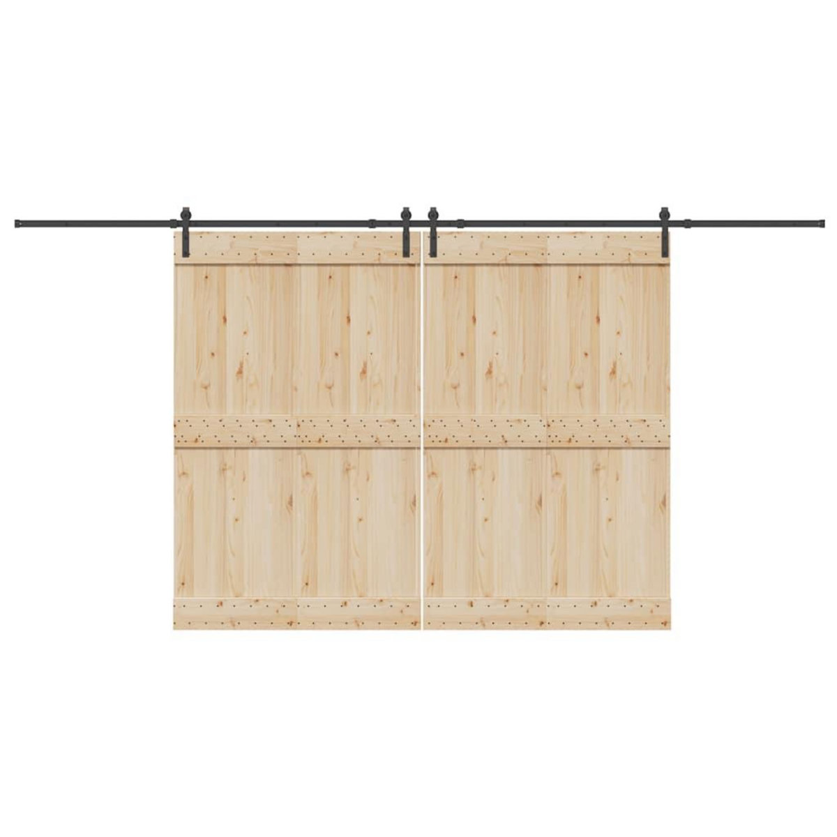 VIDAXL Kit de quincaillerie de porte coulissante 427 cm acier noir