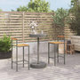 Voir la diapositive 1 : VIDAXL Ensemble de bar jardin 3 pcs gris poly rotin/bois massif acacia