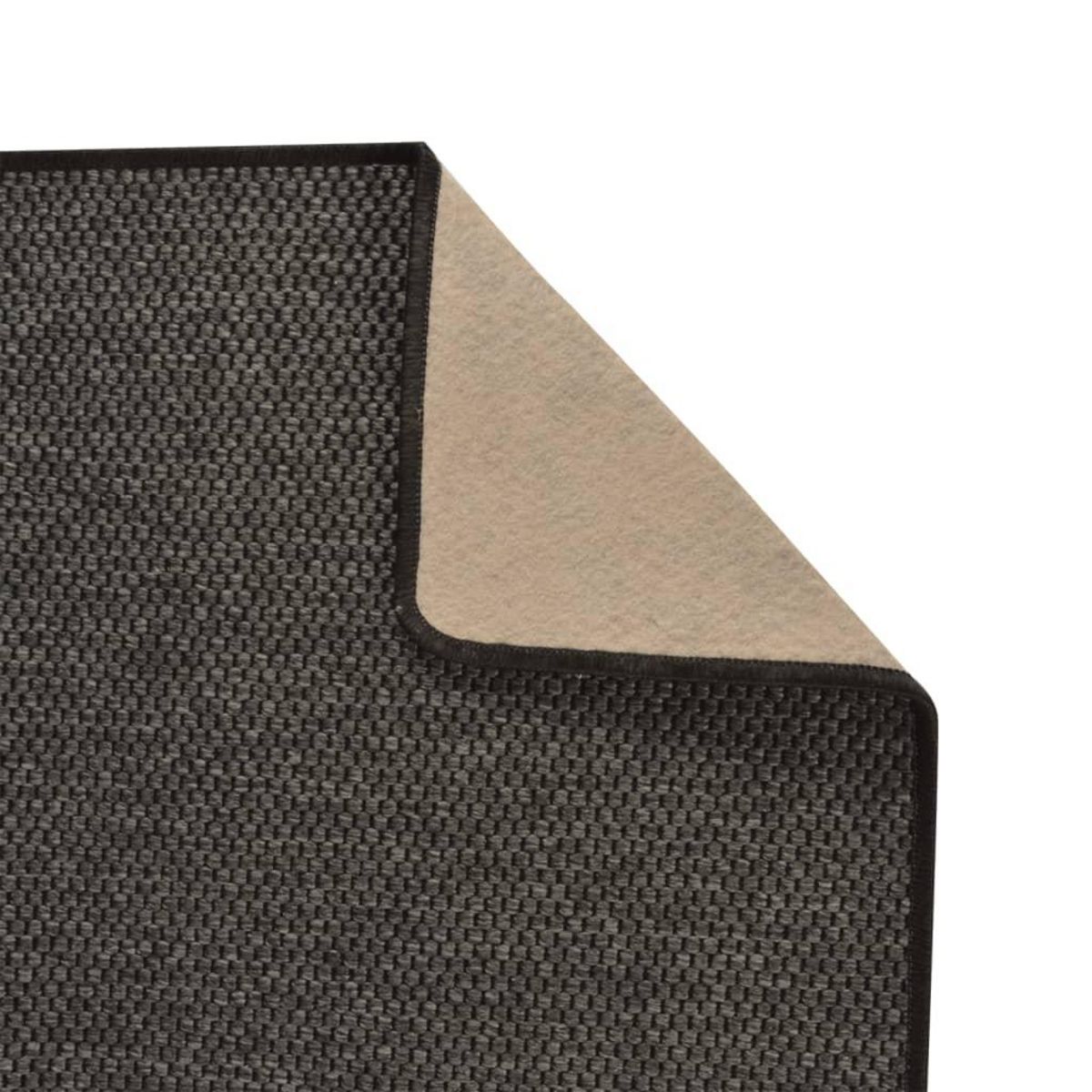 VIDAXL Tapis de couloir aspect sisal anthracite 80x400 cm