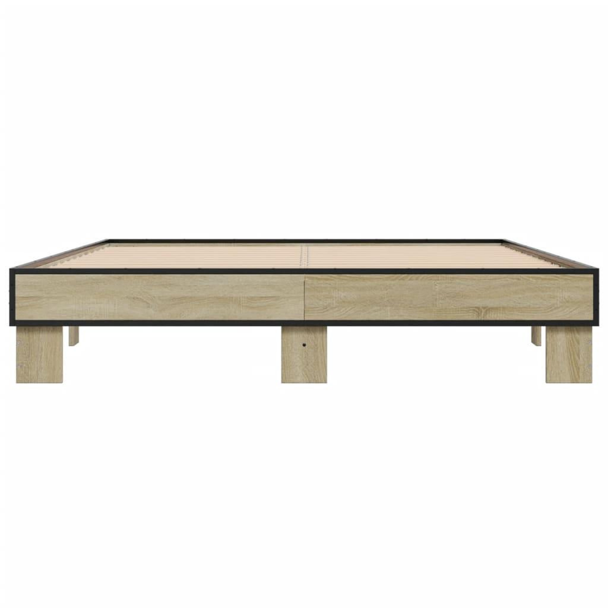 Voir la diapositive 4 : VIDAXL Cadre de lit sans matelas chene sonoma 150x200 cm
