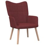 VIDAXL Chaise de relaxation Rouge bordeaux Tissu