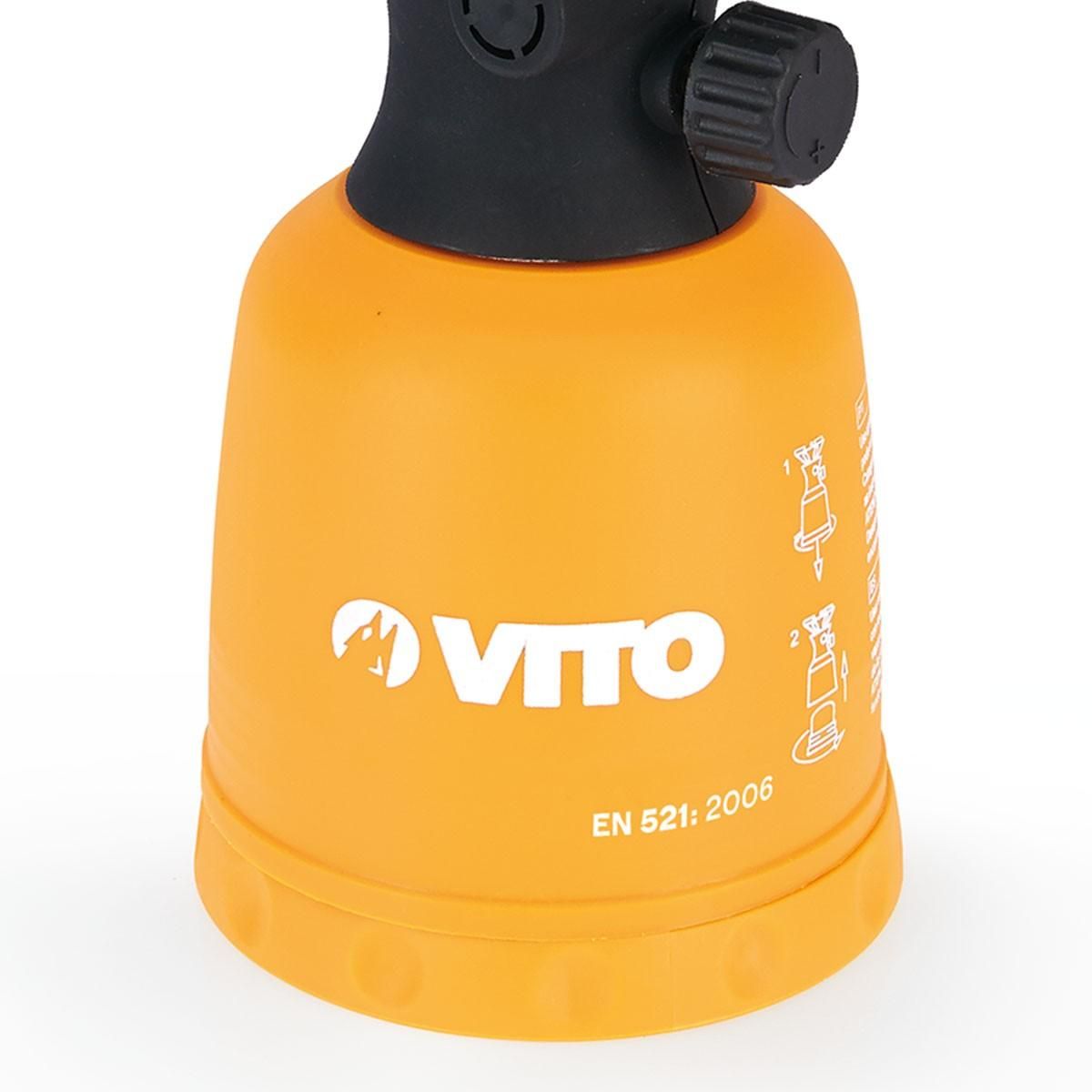 VITO Rechaud gaz piezo 1100W Piezo Coque ABS Rechaud camping pour cartouche gaz 190g VITO