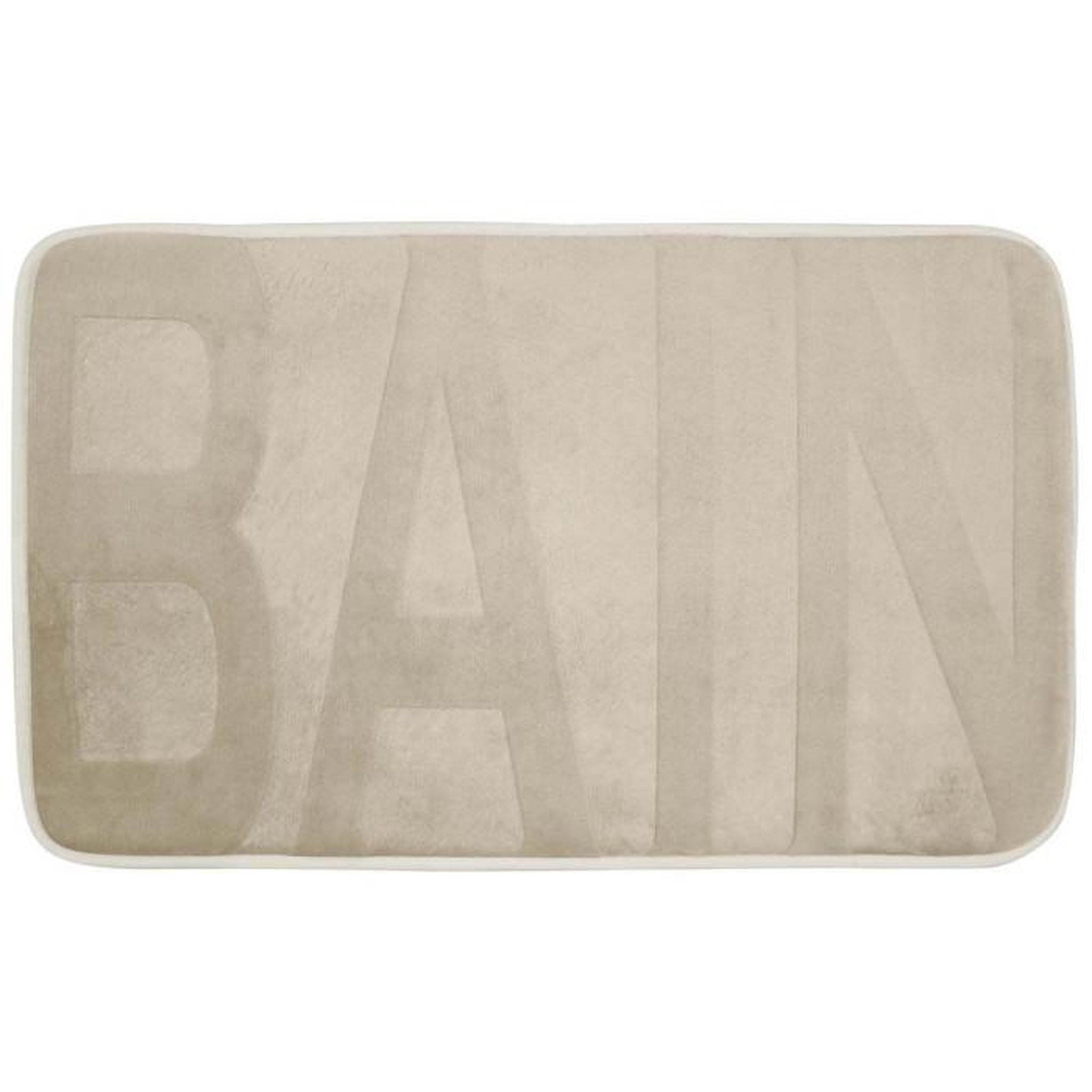 Voir la diapositive 1 : Paris Prix Tapis de Bain Microfibre  Relief  45x75cm Taupe