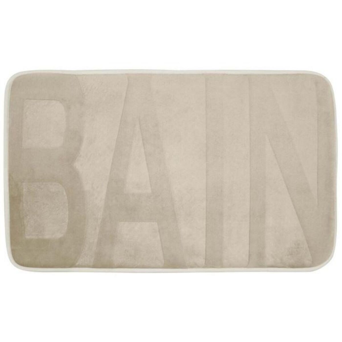 Paris Prix Tapis de Bain Microfibre  Relief  45x75cm Taupe