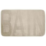 Paris Prix Tapis de Bain Microfibre  Relief  45x75cm Taupe