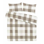 Paris Prix Parure de Lit 3 Pièces  Nevada  240x220cm Taupe