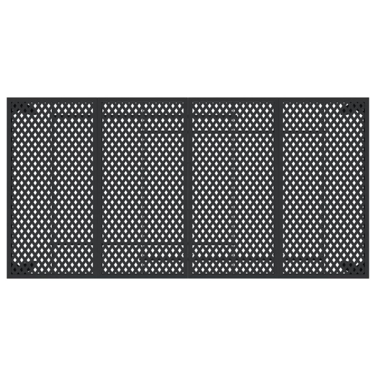 VIDAXL Table de jardin anthracite 200x100x72 cm acier