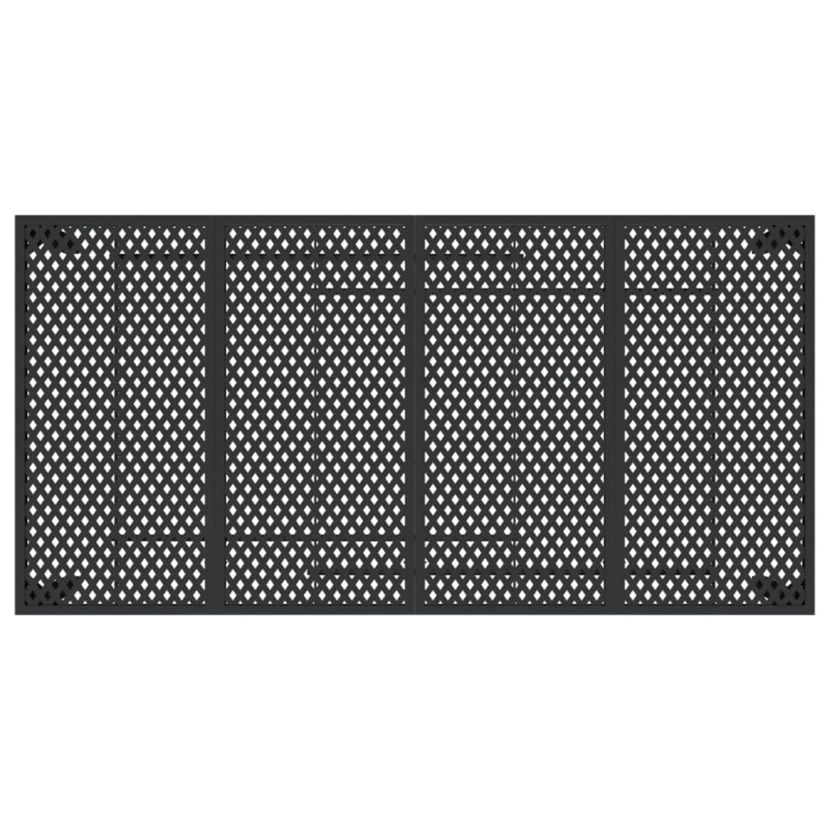 VIDAXL Table de jardin anthracite 200x100x72 cm acier