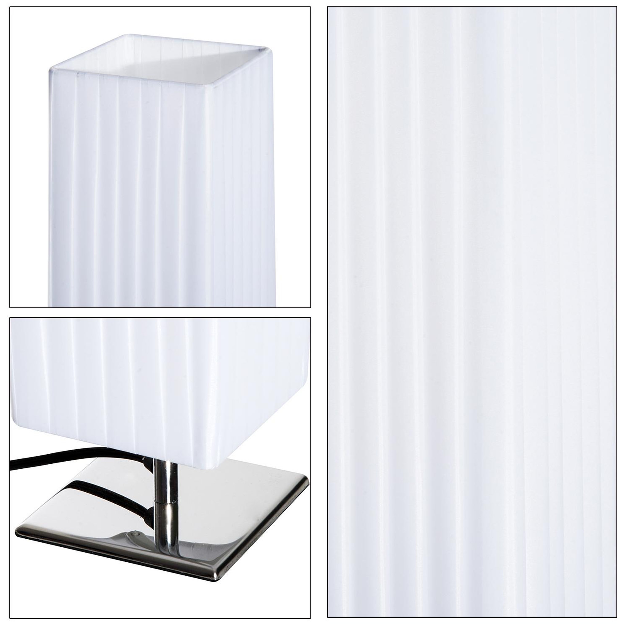 Voir la diapositive 5 : HOMCOM Lampe lampadaire colonne sur pied moderne lumière tamisée 40 w 14l x 14l x 120h cm inox blanc