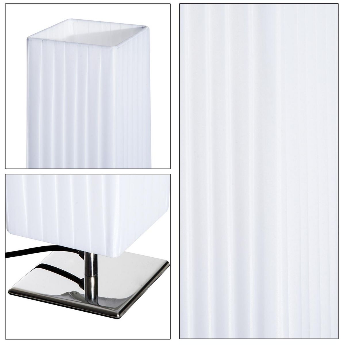 HOMCOM Lampe lampadaire colonne sur pied moderne lumière tamisée 40 W 14L x 14l x 120H cm inox blanc
