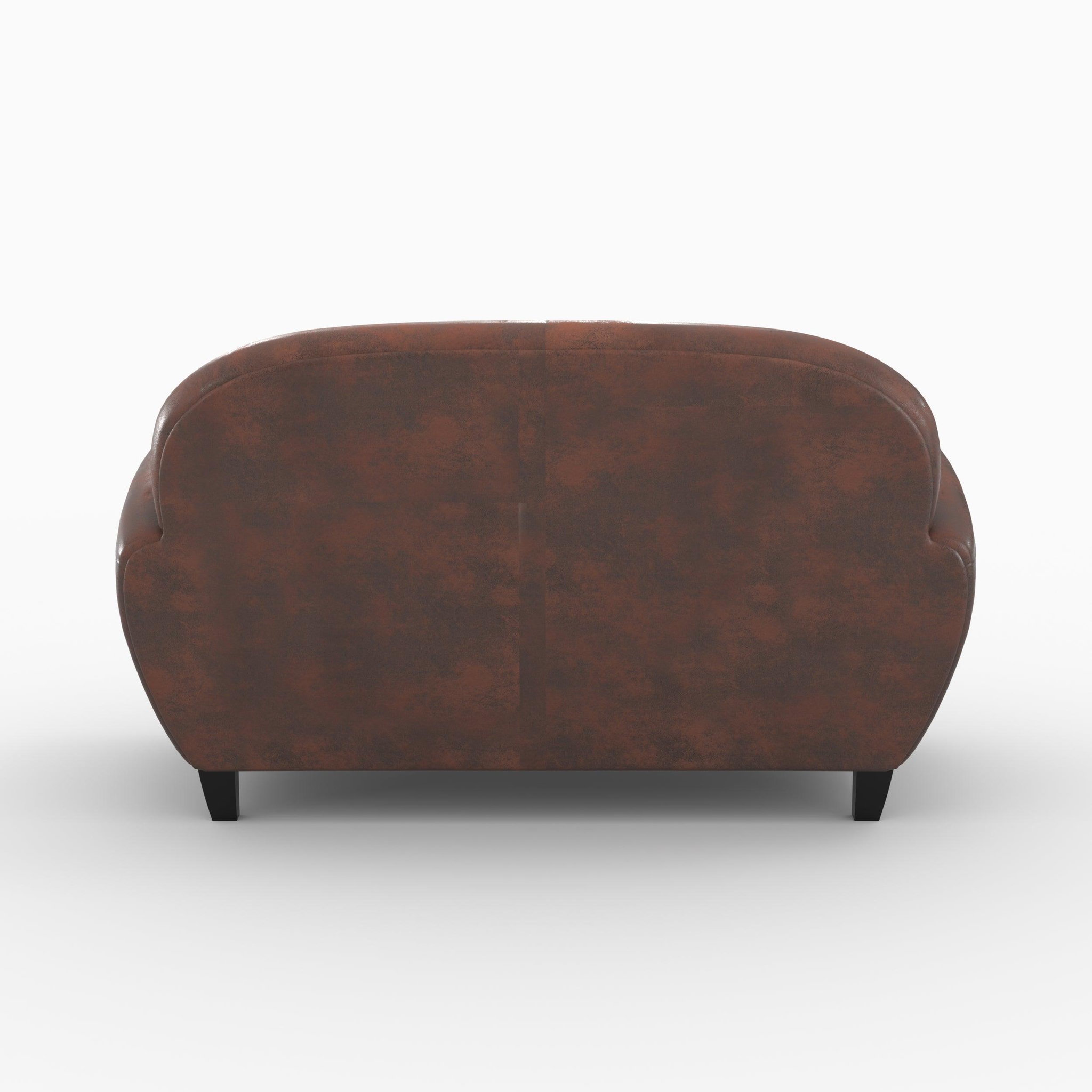 Voir la diapositive 5 : MAISON PAVANE Ensemble canapé et fauteuil marron 3 places-Club