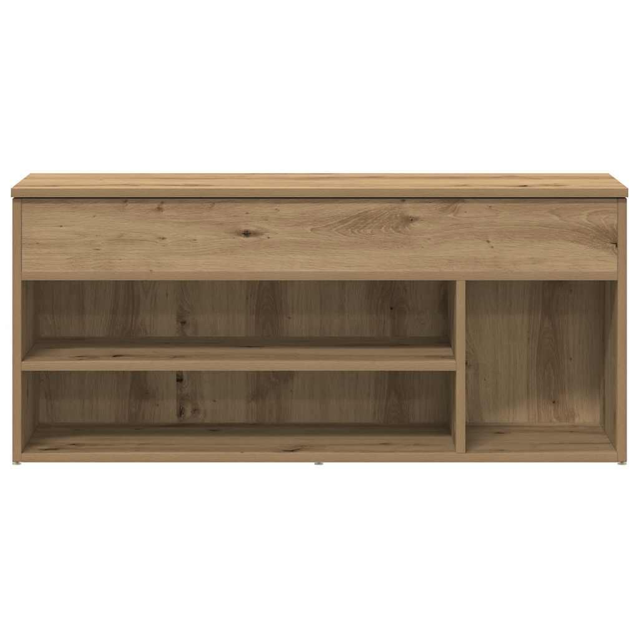 Voir la diapositive 4 : VIDAXL Banc a chaussures chene artisanal 102x30,5x45cm bois ingenierie