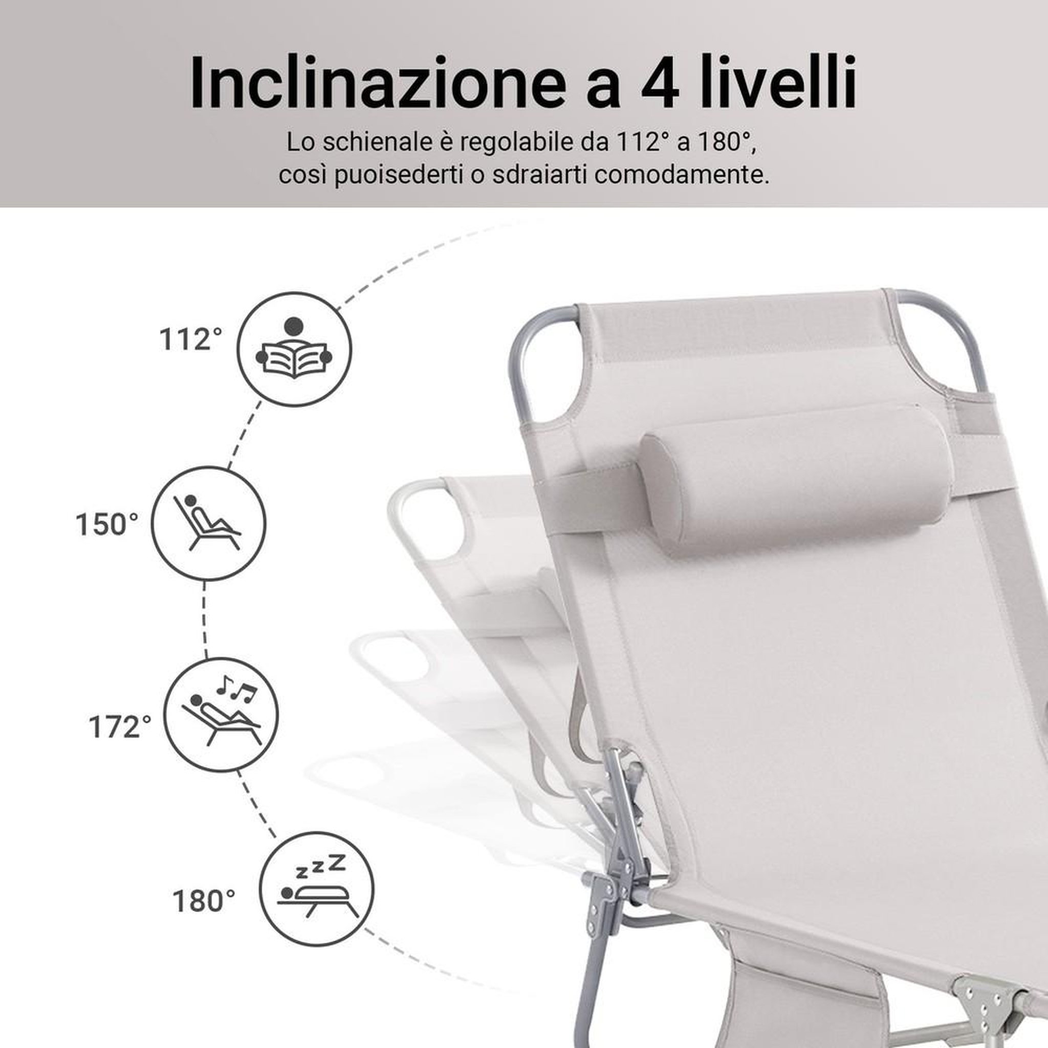 Voir la diapositive 4 : SOBUY SoBuy - Lot de 2 bains de soleil - Minimaliste - OGS35X2