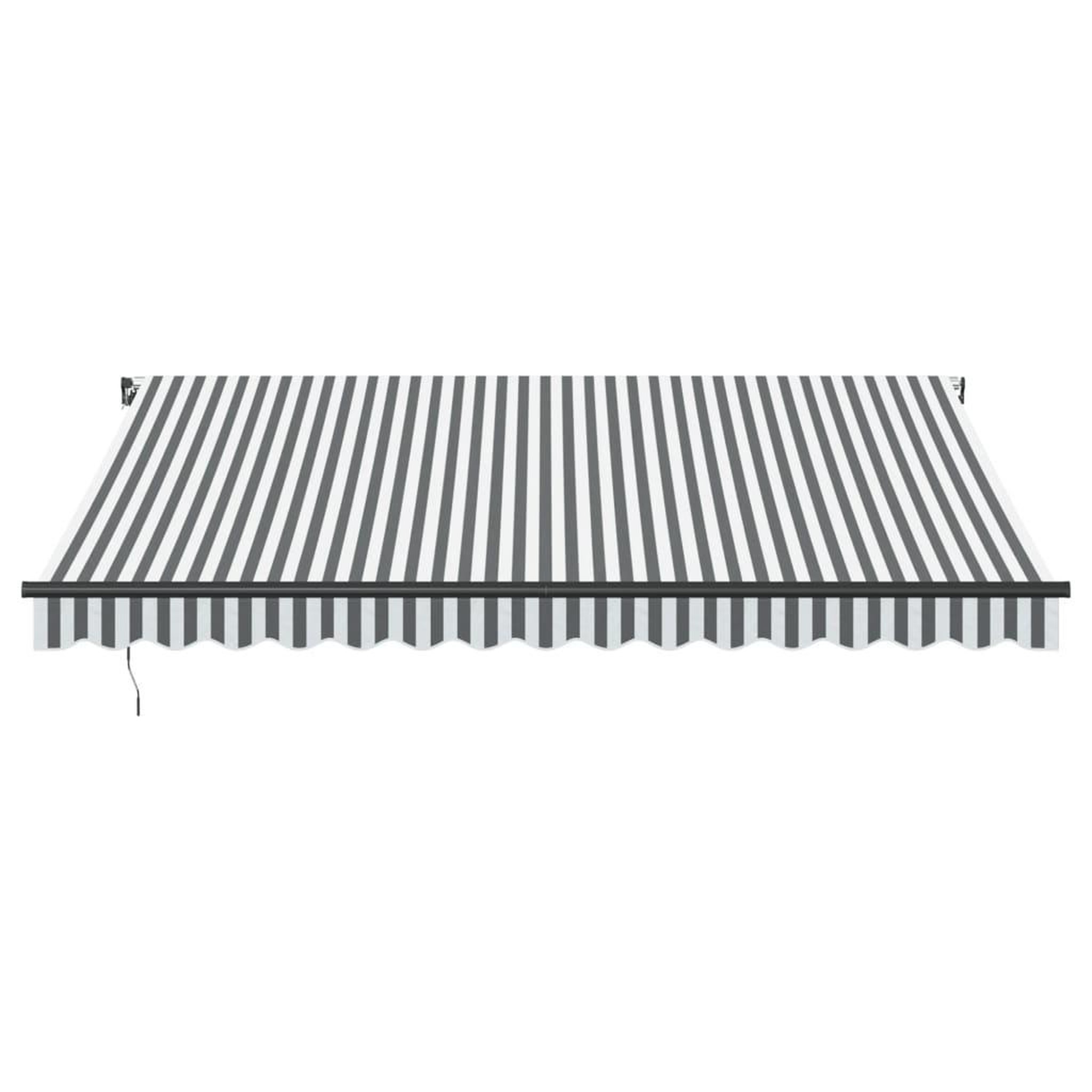 Voir la diapositive 3 : VIDAXL Auvent manuel retractable anthracite et blanc 400x350 cm