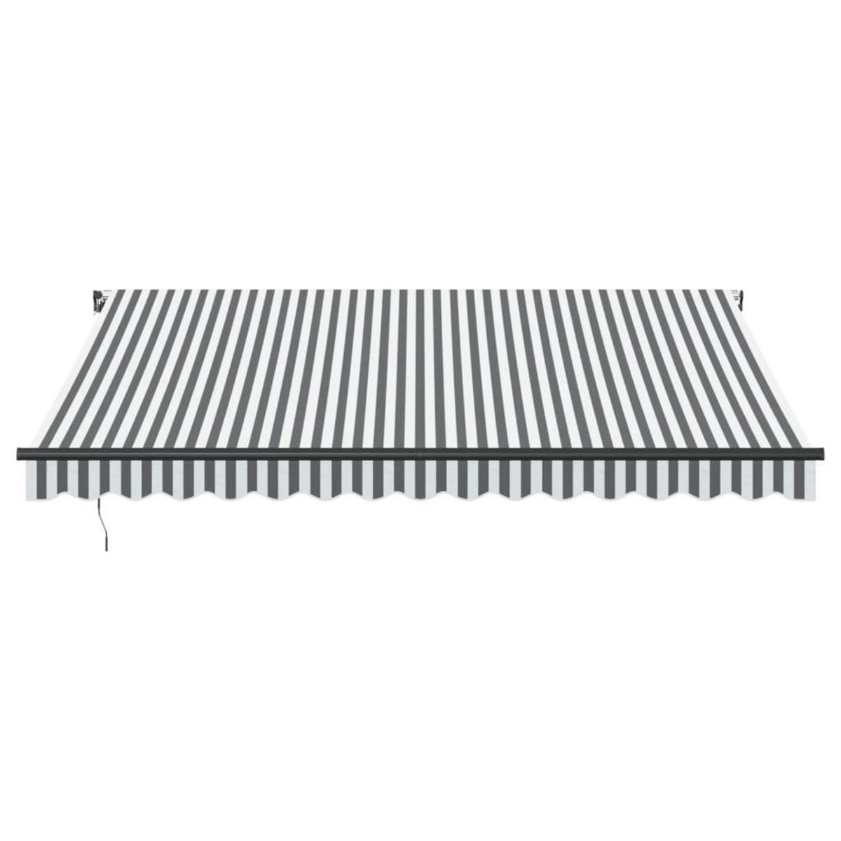 VIDAXL Auvent manuel retractable anthracite et blanc 400x350 cm