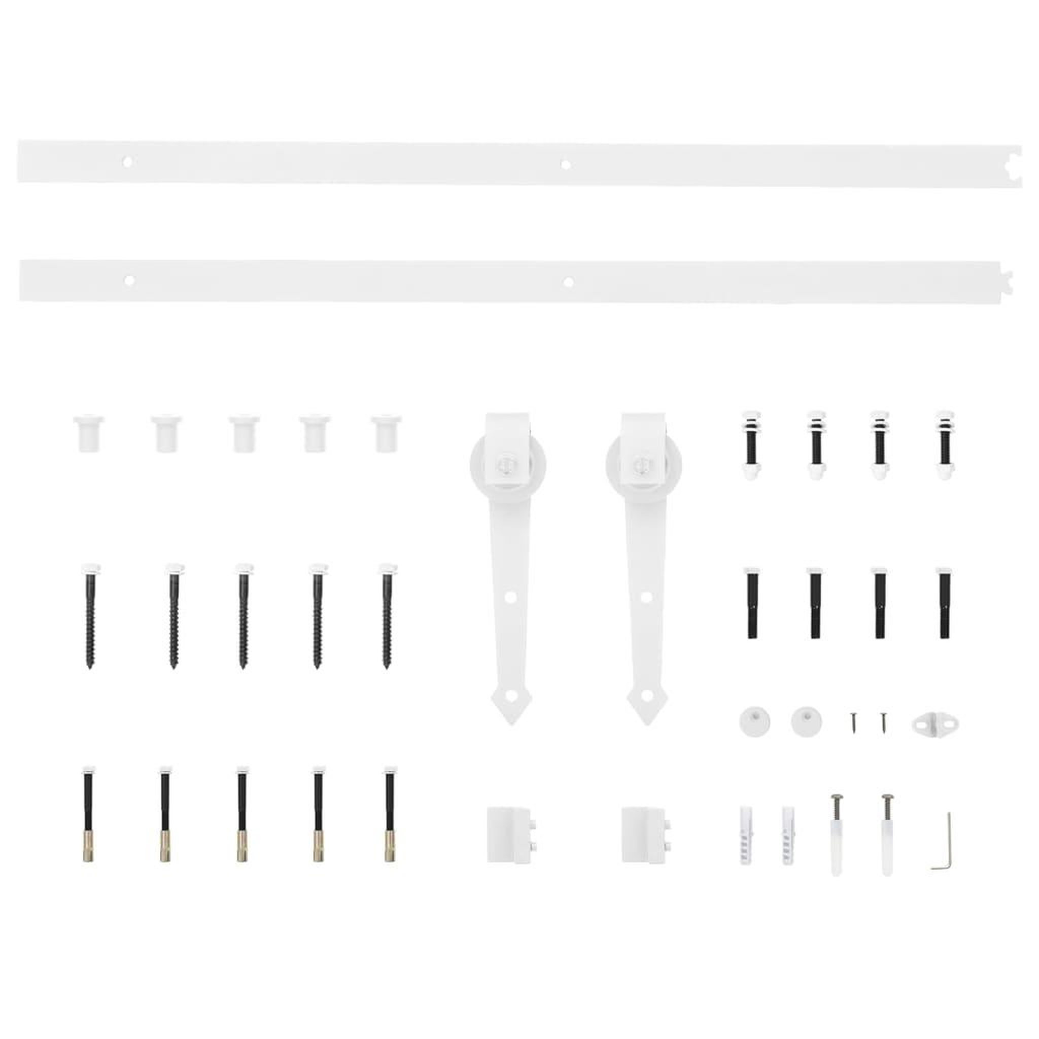 Voir la diapositive 4 : VIDAXL Kit de quincaillerie de porte coulissante 200 cm Acier Blanc