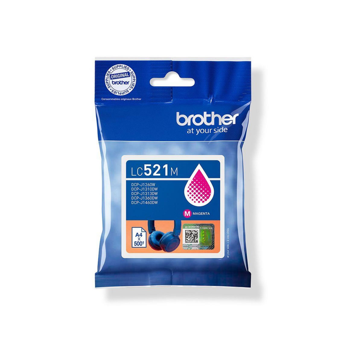 Brother Cartouche d'encre Originale LC521 Magenta Standard - LC521M