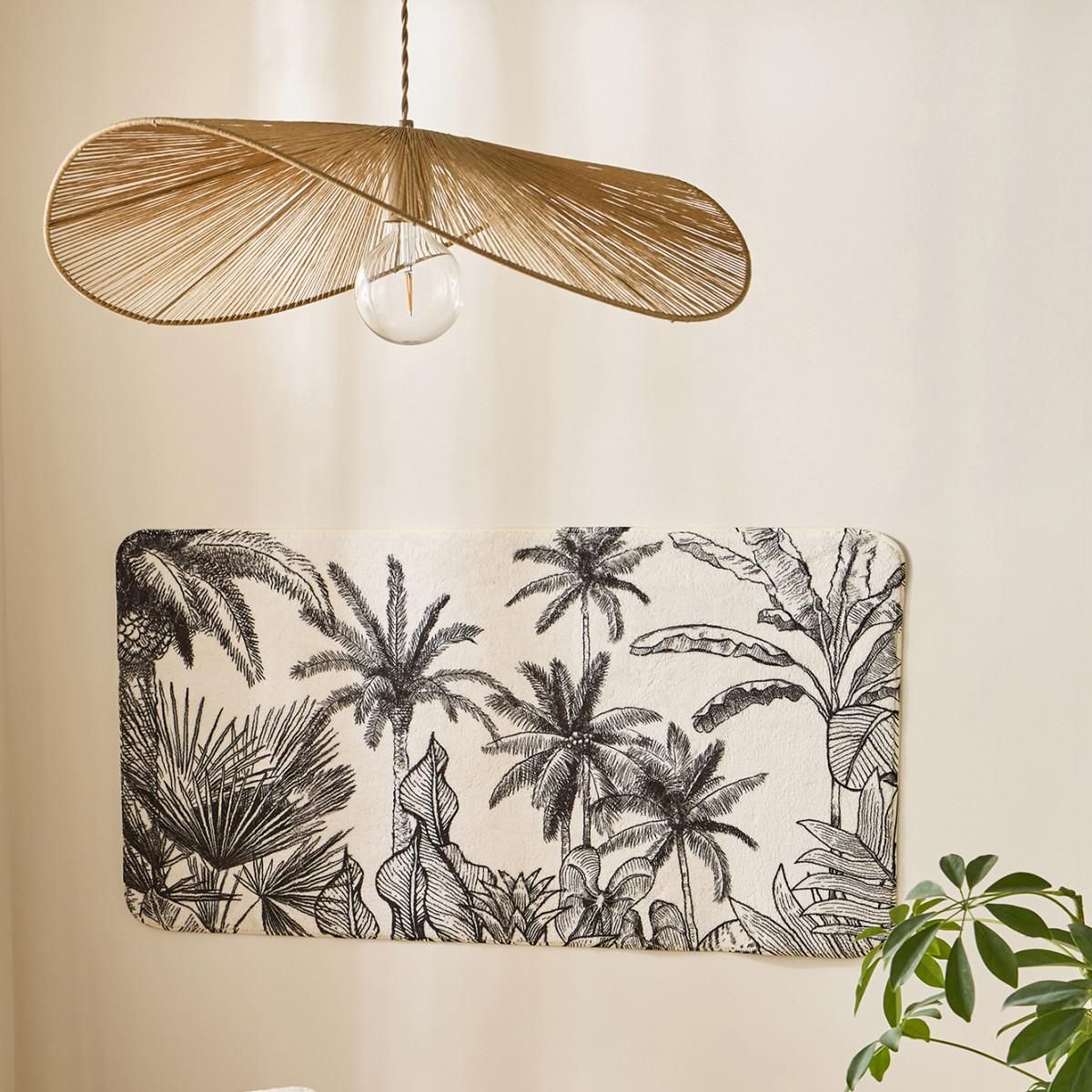 GUY LEVASSEUR Tapis de bain antidérapant imprimé tropical 60x120cm