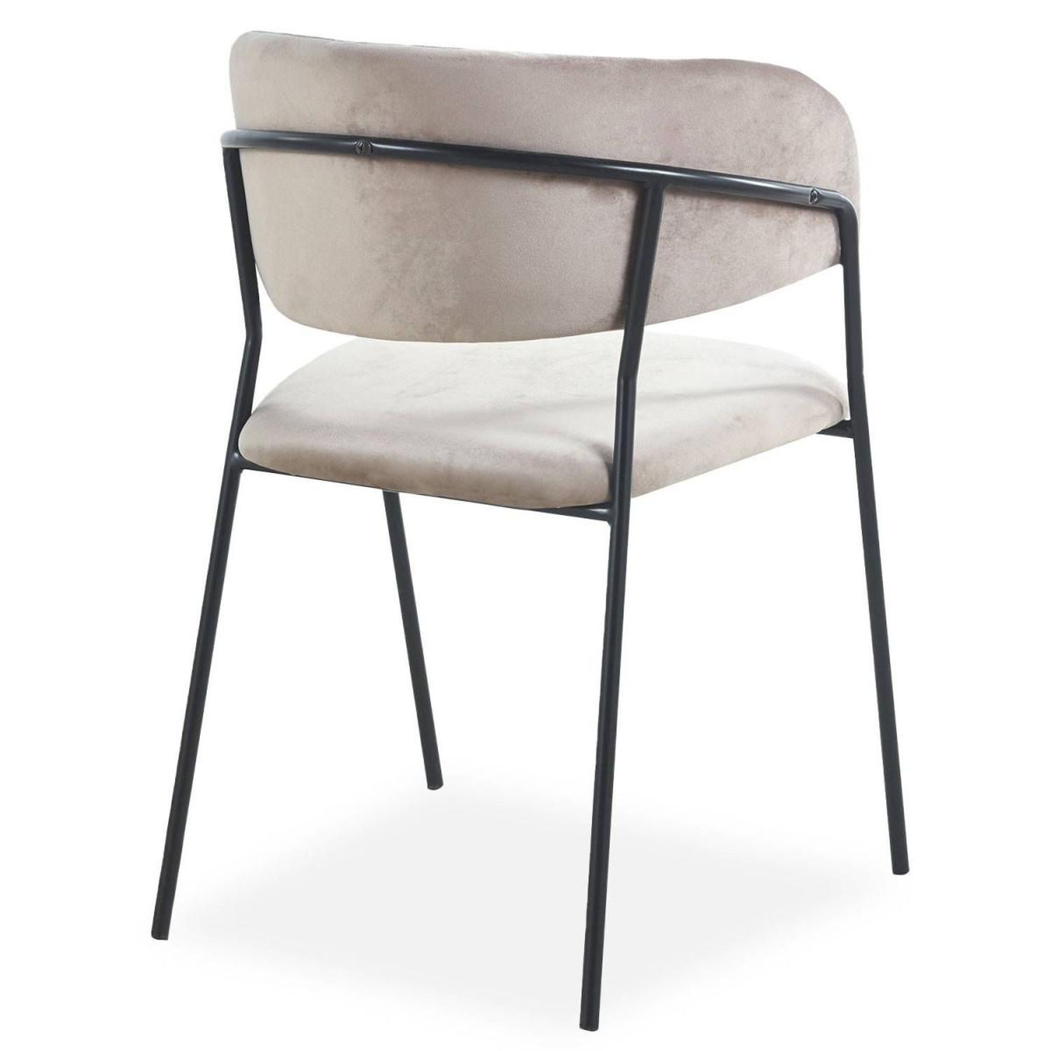 Voir la diapositive 5 : Paris Prix Lot de 8 chaises en velours  batora  79cm taupe & noir