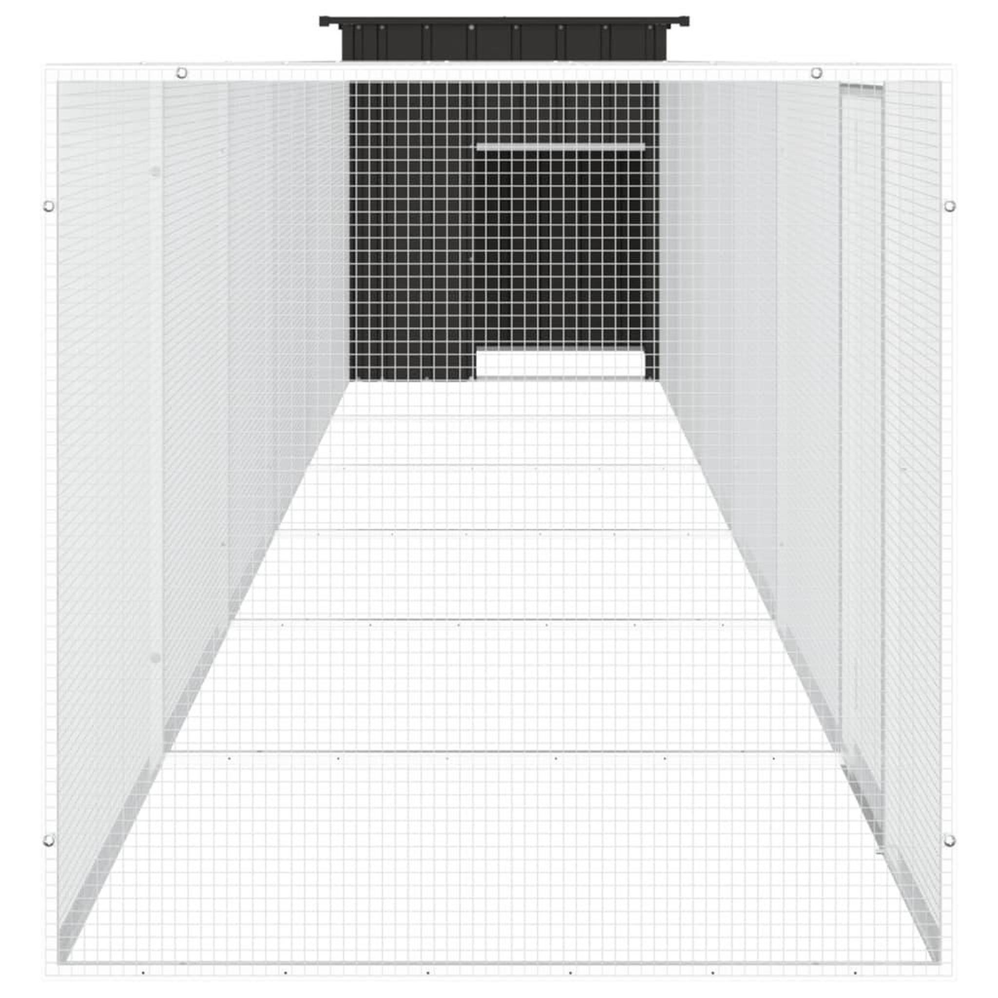 Voir la diapositive 4 : VIDAXL Poulailler Anthracite 700x91x100 cm Acier galvanise